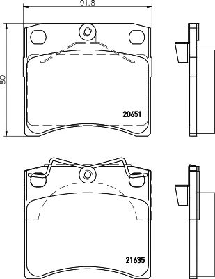 HELLA PAGID 8db355018381 -  Комплект тормозных колодок, дисковый тормоз